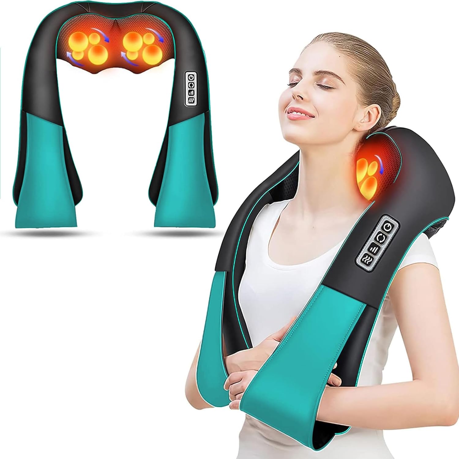 AERLANG Fathers Day Dad Gifts Neck Massger,Shiatsu Neck and Back Massager Blue